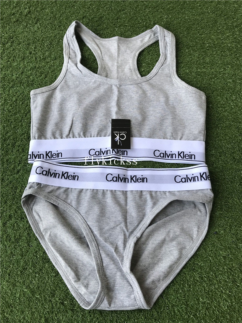 Calvin Klein Sports Comfort Bra Y-strap Grey Set